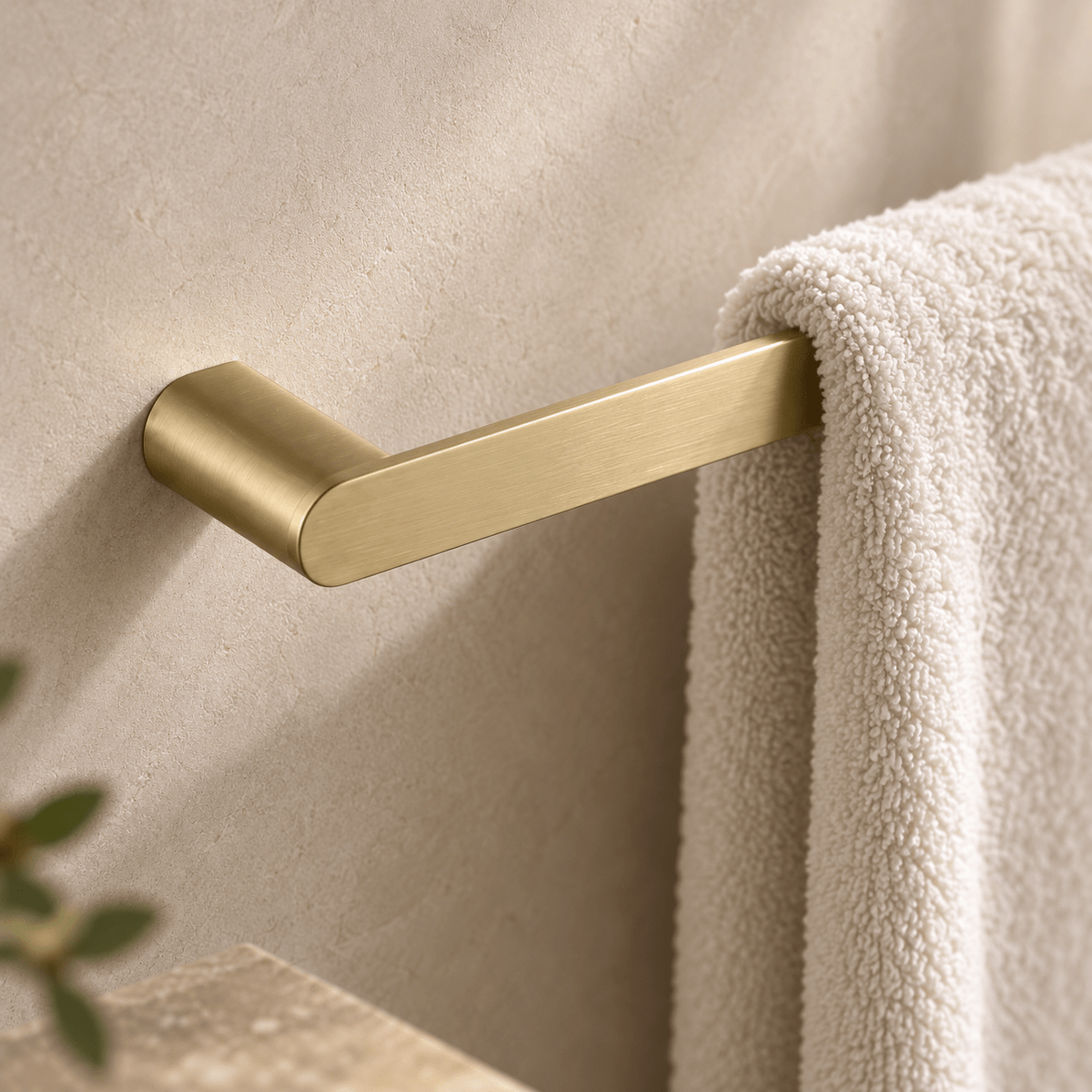 RVS handdoekstang 60 cm in geborsteld goud - Forma Luxury Interior