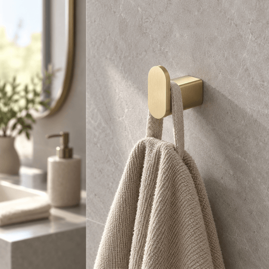 RVS wandhaak in geborsteld goud - Forma Luxury Interior