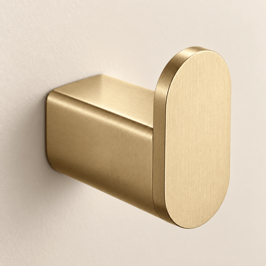 RVS wandhaak in geborsteld goud - Forma Luxury Interior