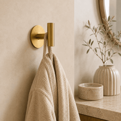 T-vormige handdoekhaak op rond rozet - Forma Luxury Interior