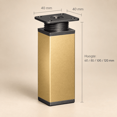 Verstelbare vierkante meubelpoot 40 × 40 mm - Forma Luxury Interior