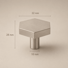 Zeshoekige Wandhaak van Brons – Geborsteld Nikkel - Forma Luxury Interior